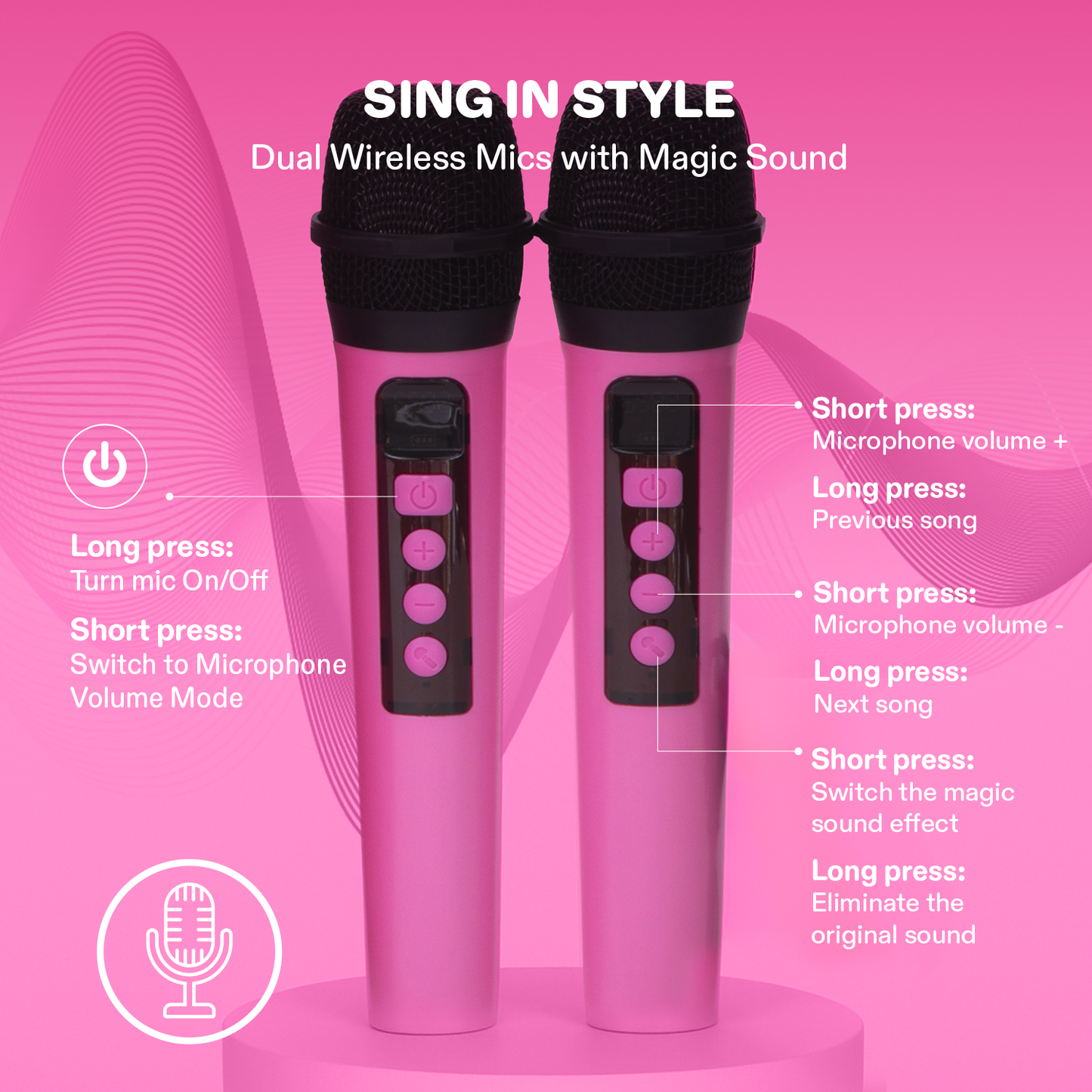 JOYC Mic Drop Karaoke Machine